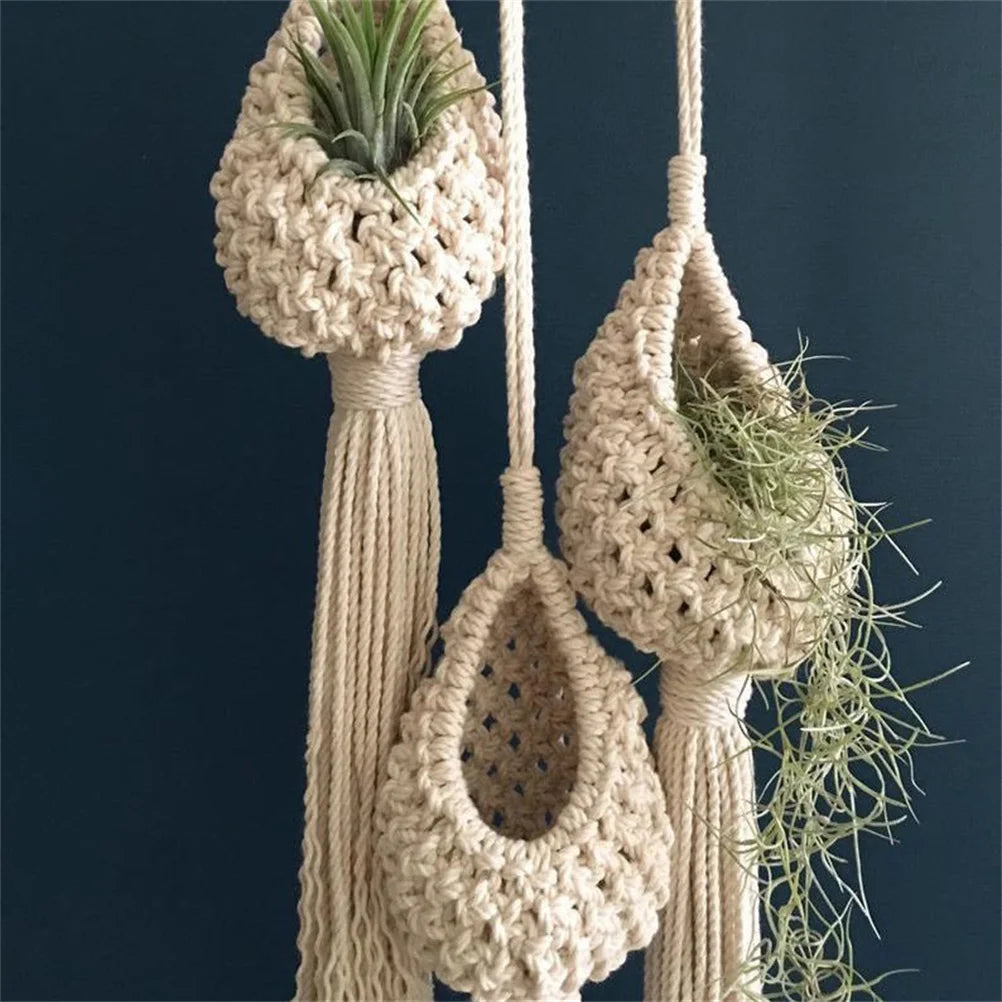 Handmade Macrame Plant Hanger Boho Wall Decor