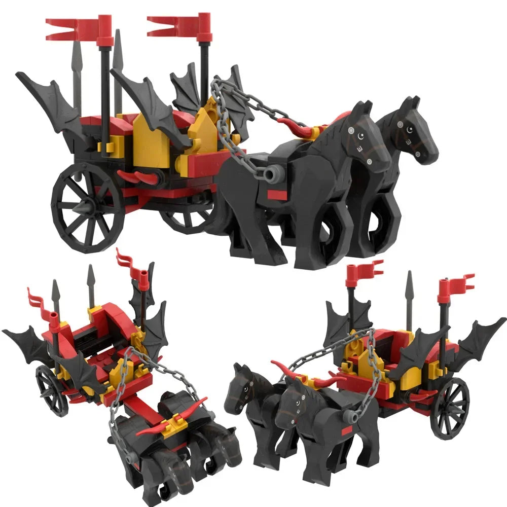 MOC Medieval Carriage & Military Weapons Set