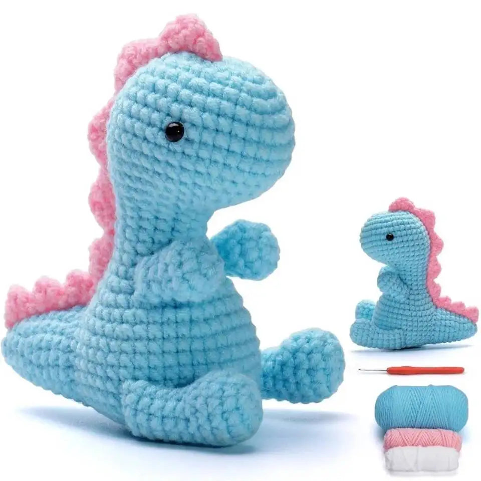 Fenrry DIY Crochet Kit – Dinosaur-Shaped Doll with Yarn & Tools