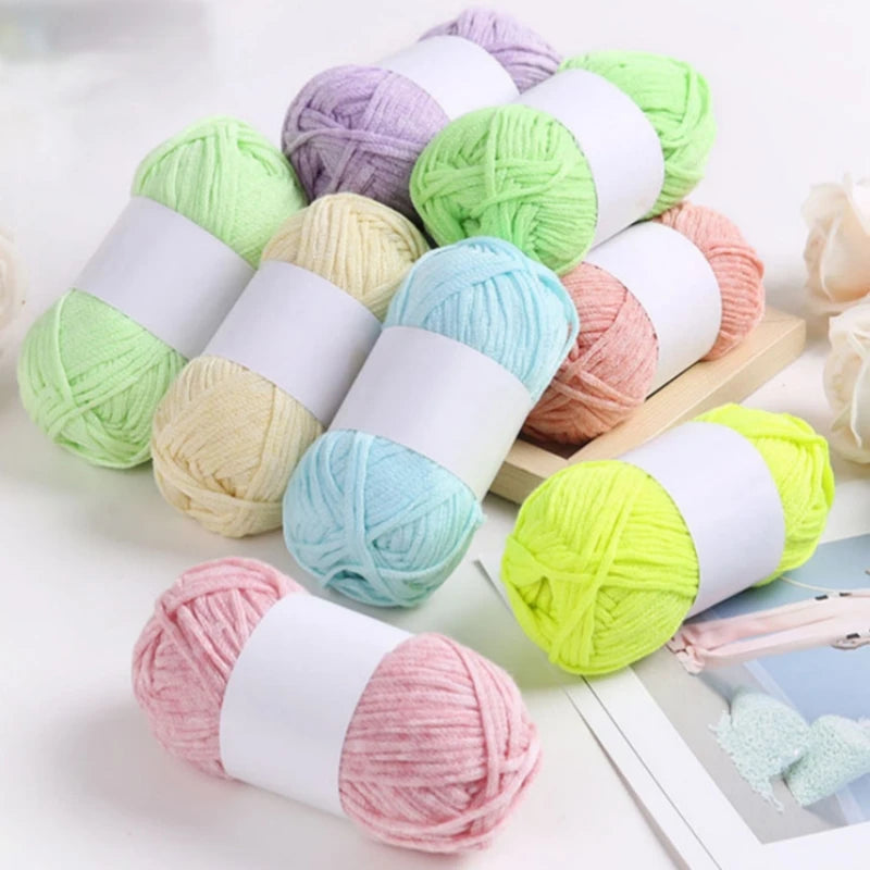 50g Glow-in-the-Dark Yarn – Luminous Wool for DIY Knitting & Crochet