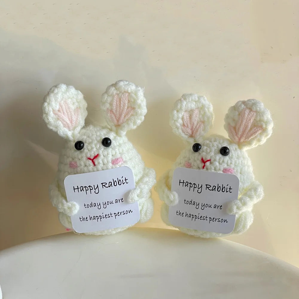 Crochet Positive Energy Shark – Handmade Ornament with Affirmation Card