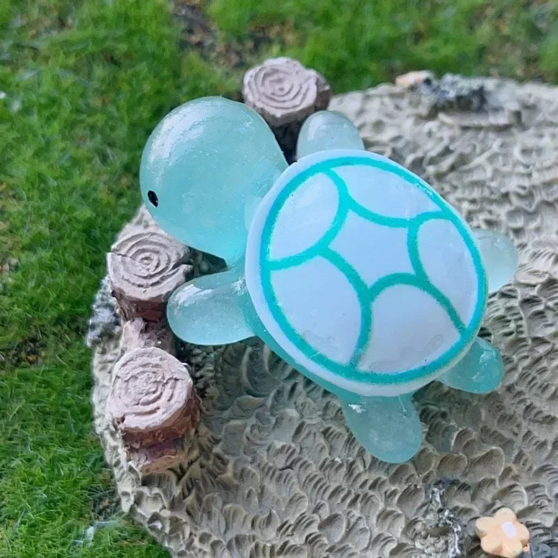 Mini Luminous Turtle Ornaments – Glowing Micro Landscape Decor