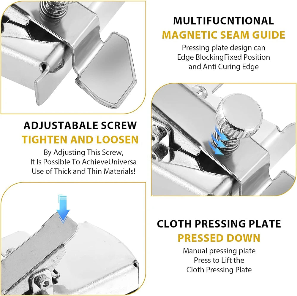 Magnetic Sewing Machine Seam Guide Ruler Attachment