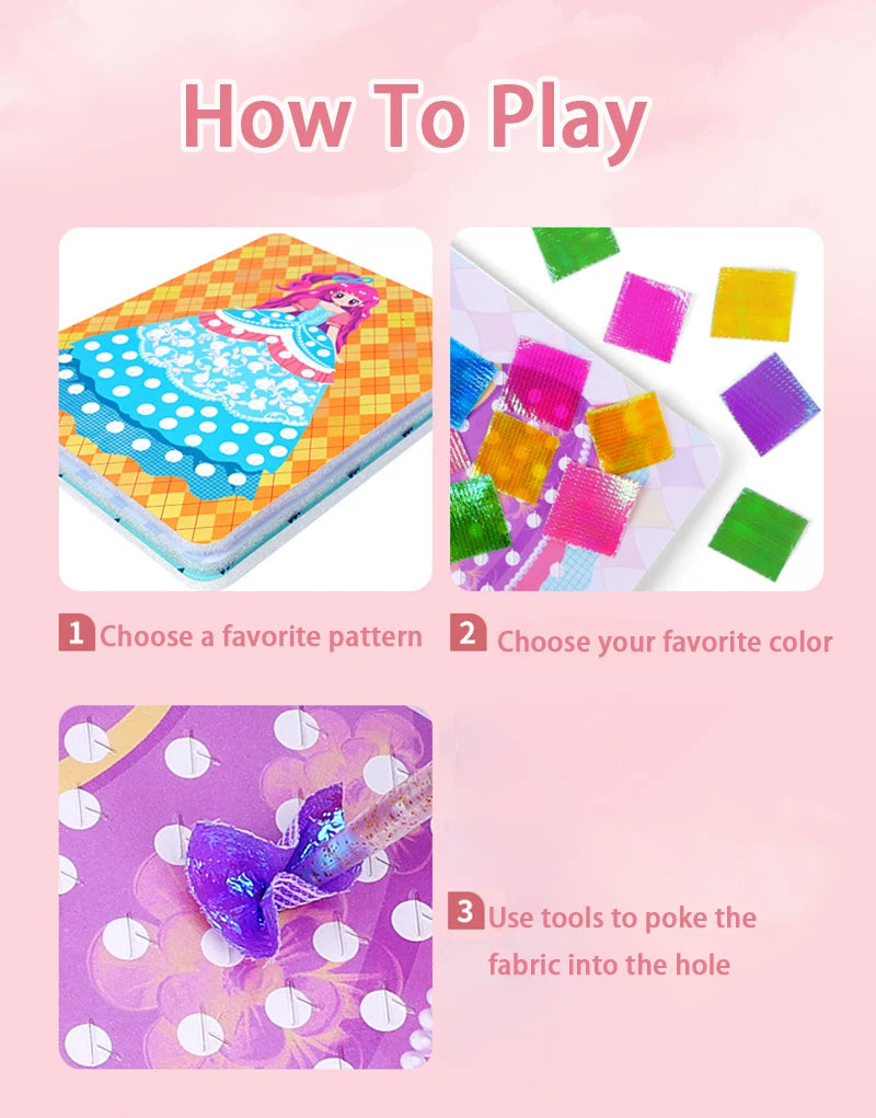 DIY Puzzle Puncture Painting Card Set for Kids