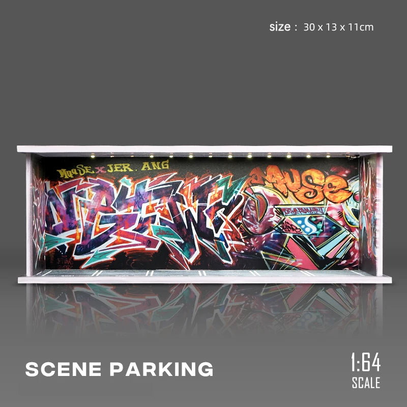 1/64 Scale Garage Model Scene with Lights – Diorama Decoration1/64 Scale Garage Model Scene with Lights – Diorama Decoration