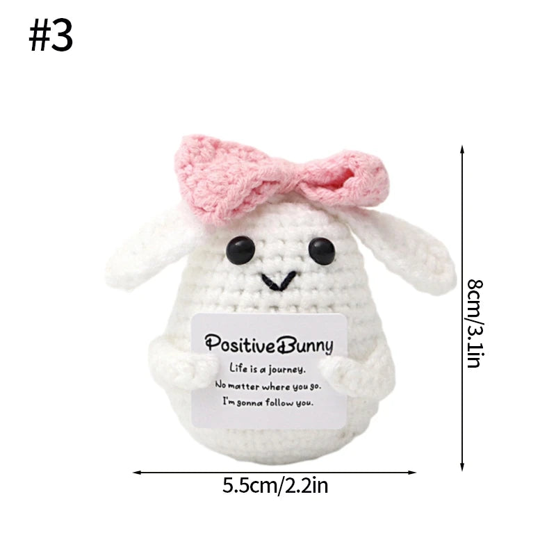 Positive Crochet Doll Kit – Handmade Gift with Affirmation Card