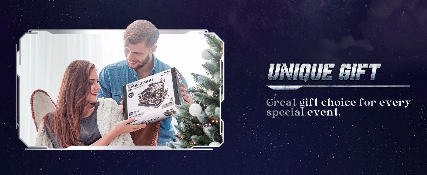 Robotime ROKR Electric Marble Spaceport 3D Puzzle