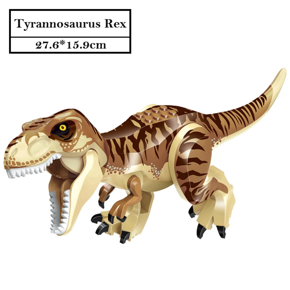 Jurassic Dinosaur Building Blocks – T-Rex, Raptor, Triceratops Models