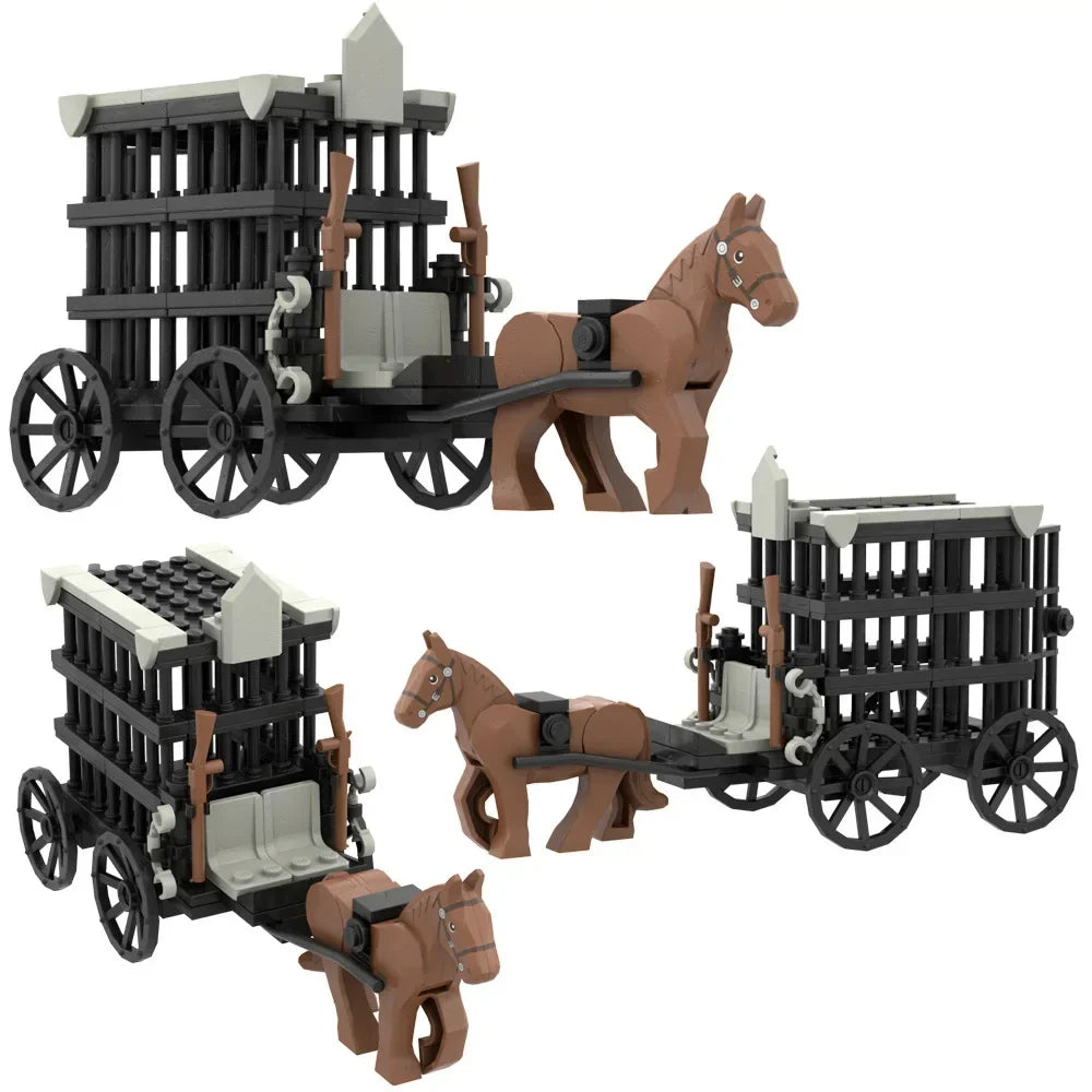 MOC Medieval Carriage & Military Weapons Set