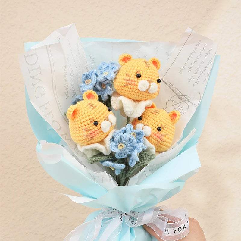KRABALL Crochet Animal or Flower Bouquet Kit