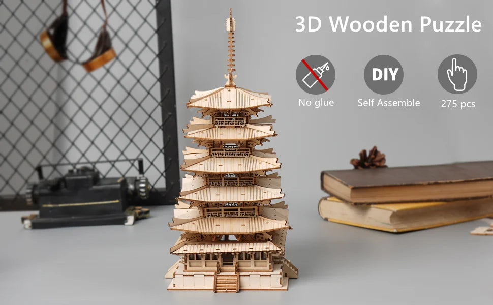 Robotime 3D Wooden Landmark Puzzle Kit