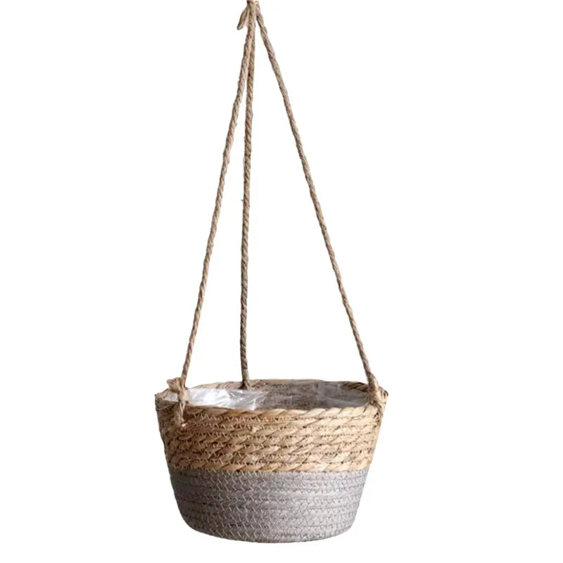 Jute Rope Macrame Hanging Planter Basket