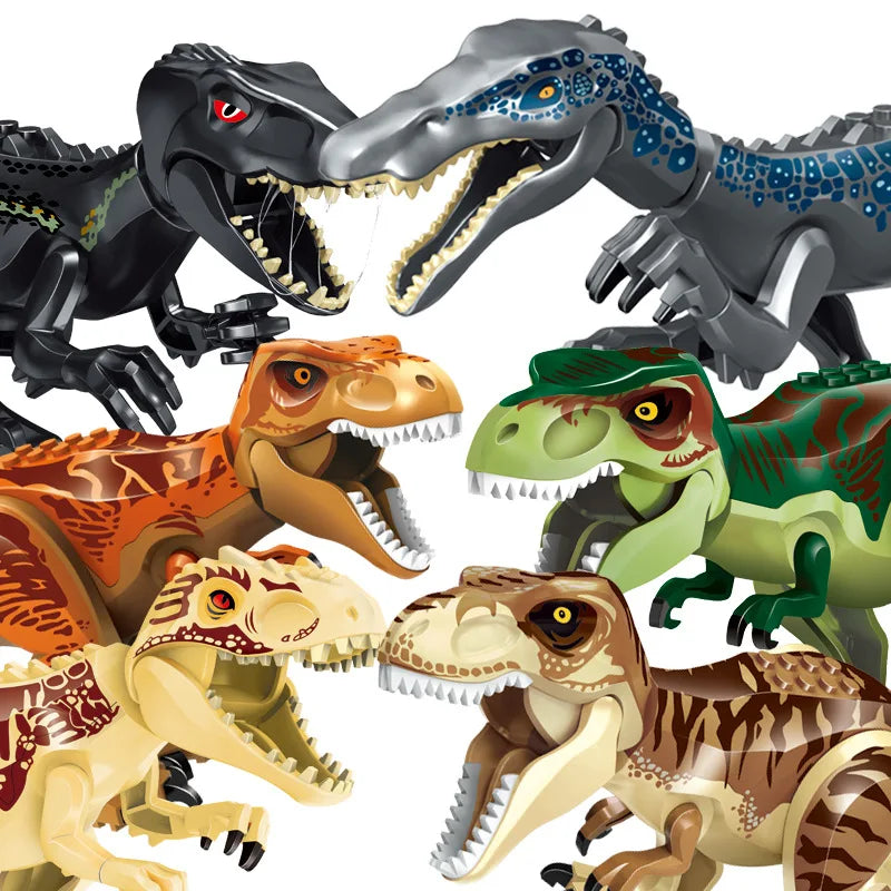 Jurassic Dinosaur Building Blocks – T-Rex, Raptor, Triceratops Models