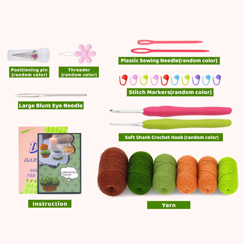 KRABALL Crochet Coaster DIY Kit