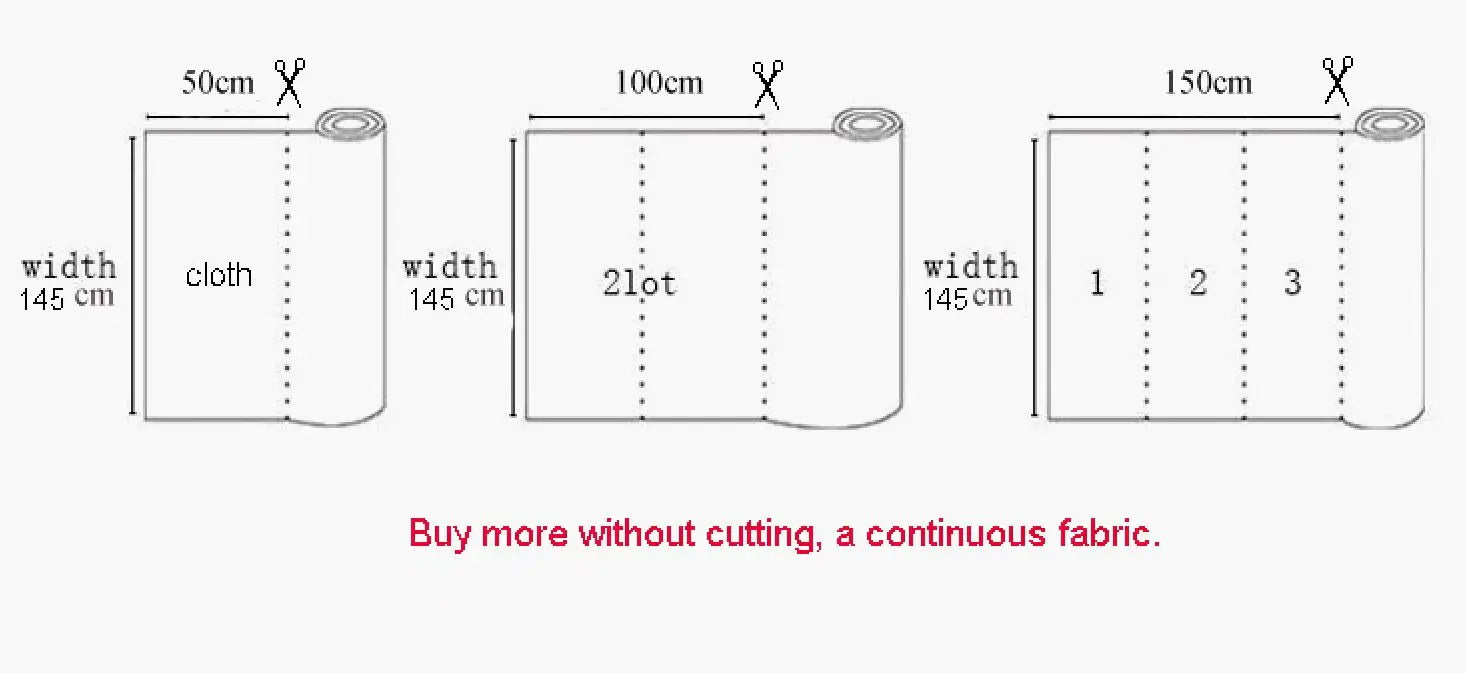 145x50cm Floral 100% Cotton Digital Print Fabric for Sewing