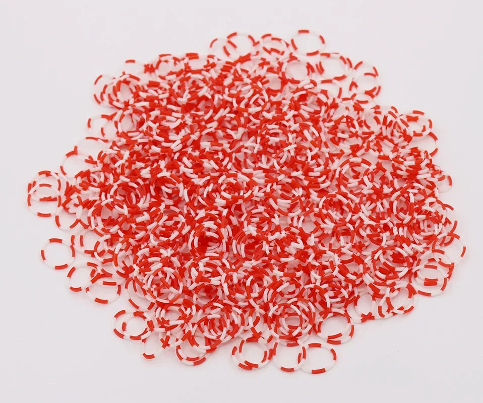 Double Color Rubble Loom Bands Bracelet DIY Jewelry Kit