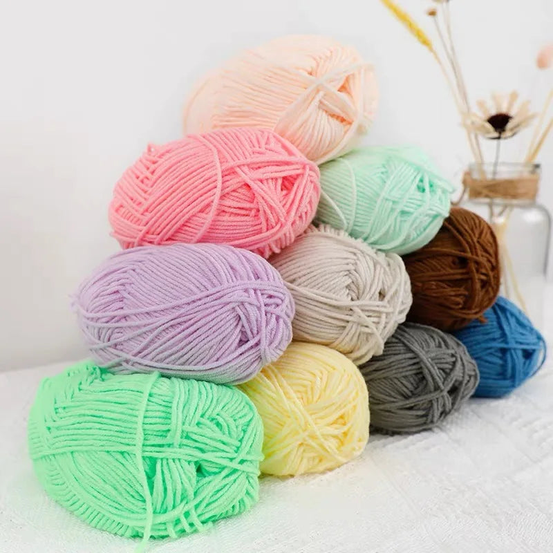 50g Soft Milk Cotton Yarn – Hand Knitting & Crochet Thread