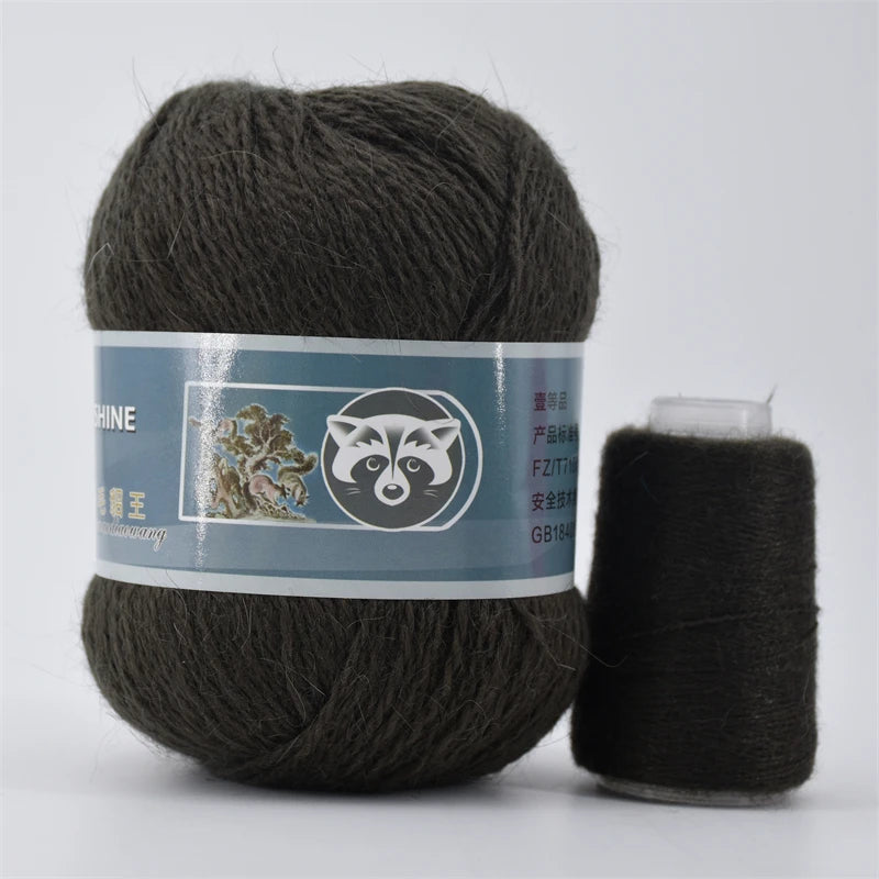 5 Pcs Cashmere Mink Fur Yarn for Hand Knitting  Long Plush Wool Crochet Knitting Yarn for Fall Winter Luxury Needlework Diy Knit