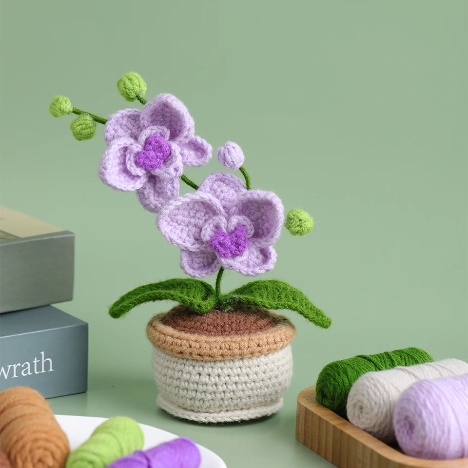 KRABALL Moth Orchid Crochet Kit for Beginners