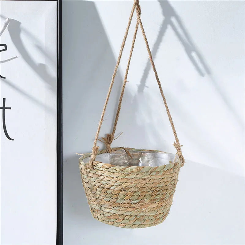 Jute Rope Macrame Hanging Planter Basket