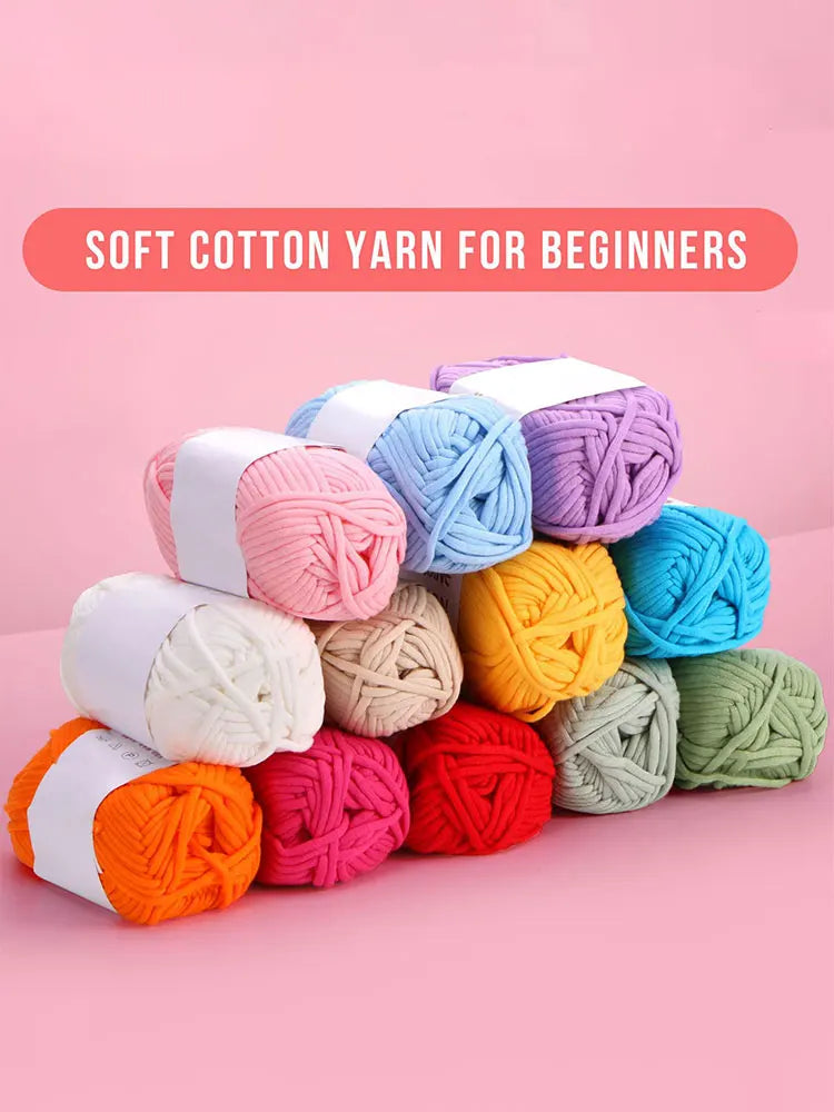 50g Cotton Blend Crochet Yarn – Beginner-Friendly Handcraft Thread