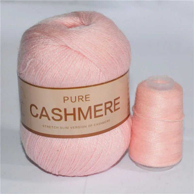 5pcs Pure Mongolian Cashmere Yarn – 3-Ply Worsted Hand Knitting Thread