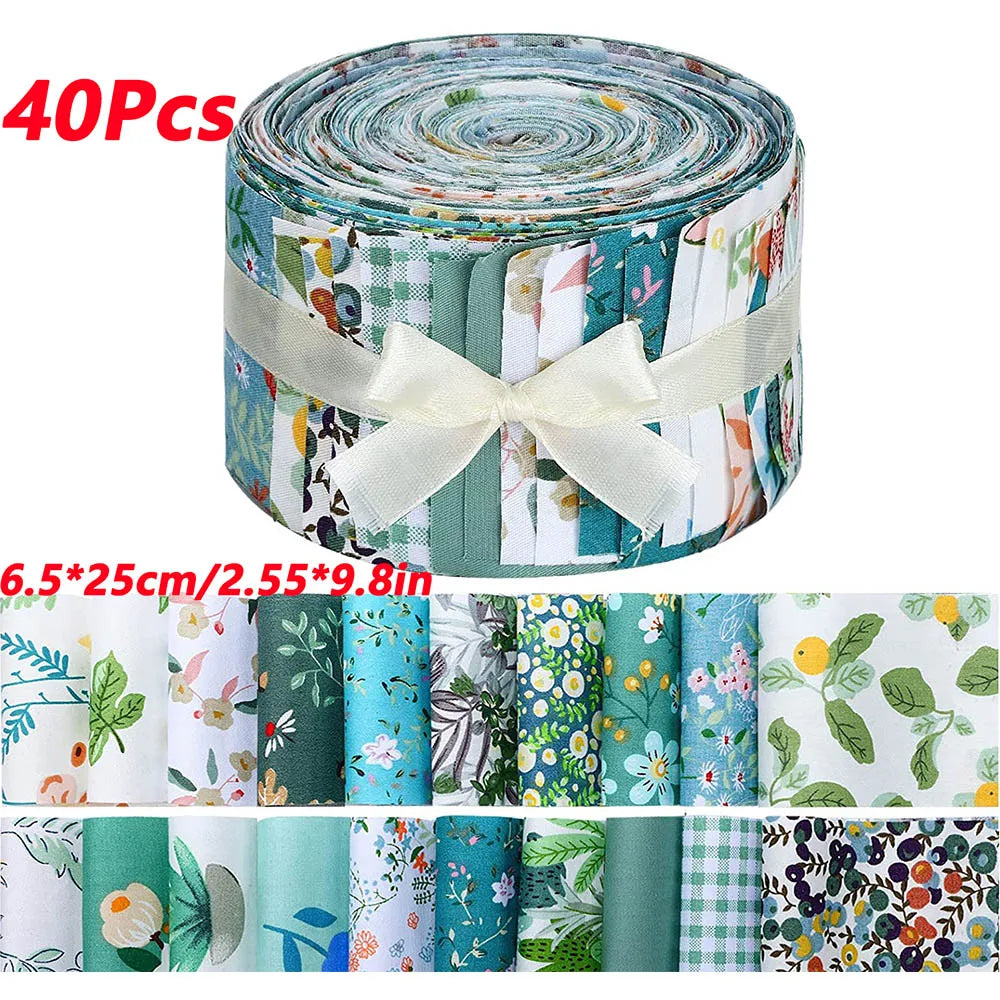 40pcs Cotton Craft Fabric Squares – DIY Sewing & Quilting