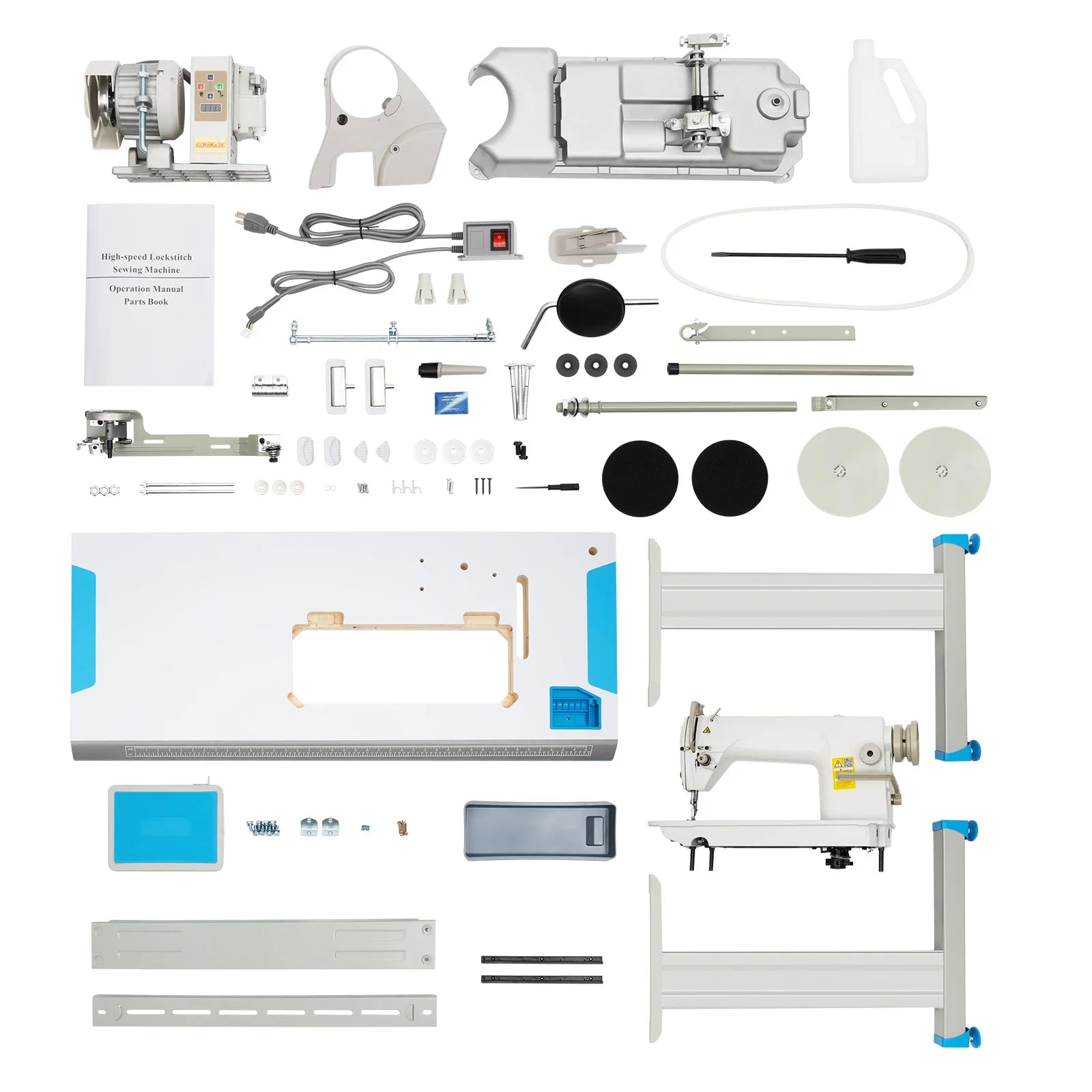 550W Commercial Sewing Machine with Table and Stand