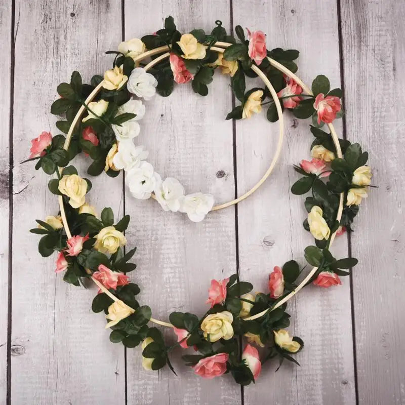 Wooden Bamboo Floral Hoop – DIY Ring for Wreaths, Macrame & Décor