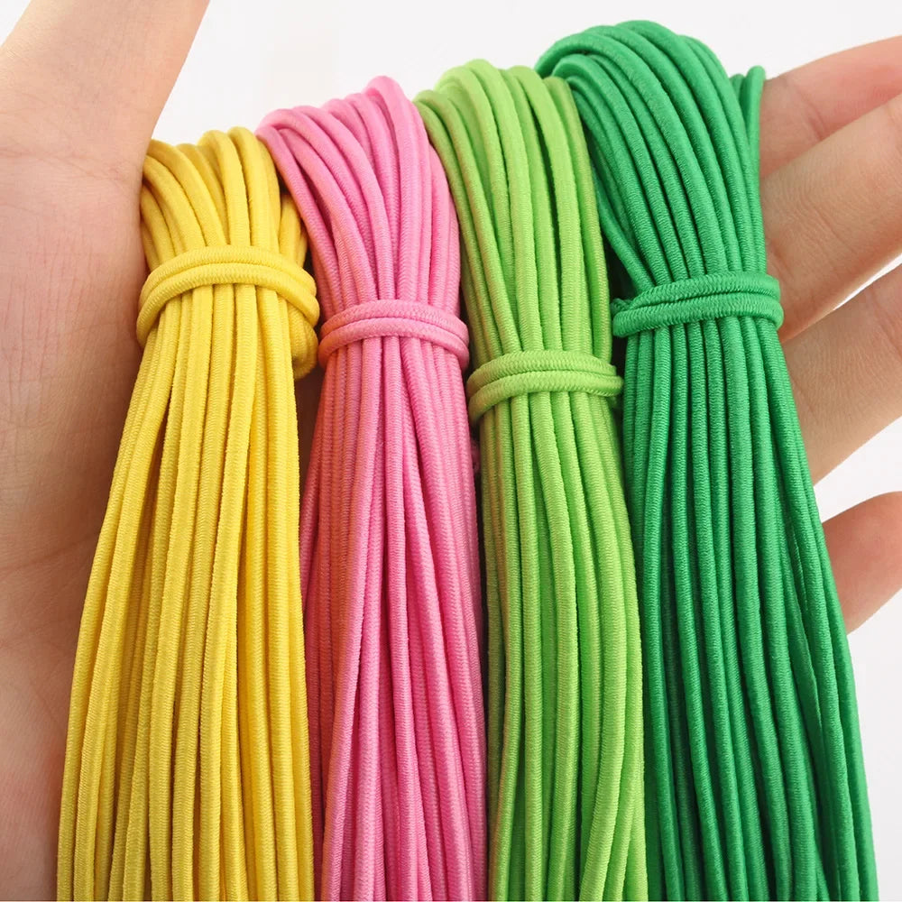 2mm Colorful Round Elastic Cord for DIY Sewing 5m