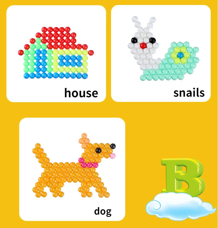 1000pcs DIY Water Spray Beads Craft Kit for Kids