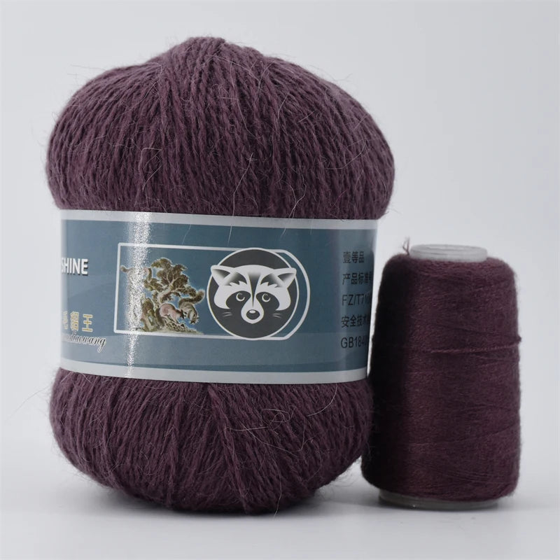 5 Pcs Cashmere Mink Fur Yarn for Hand Knitting  Long Plush Wool Crochet Knitting Yarn for Fall Winter Luxury Needlework Diy Knit