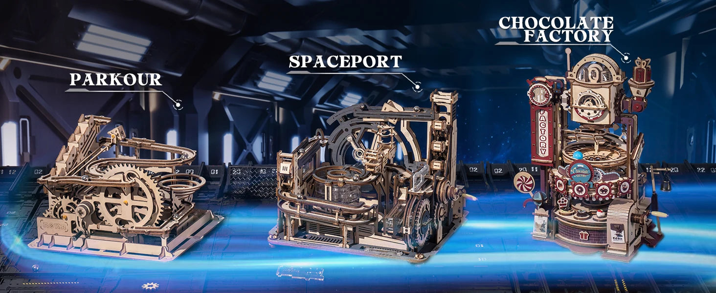 Robotime ROKR Electric Marble Spaceport 3D Puzzle