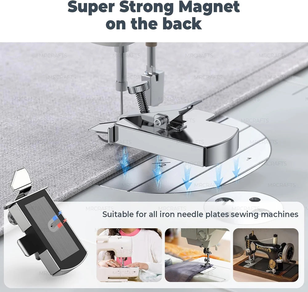 Magnetic Sewing Machine Seam Guide Ruler Attachment