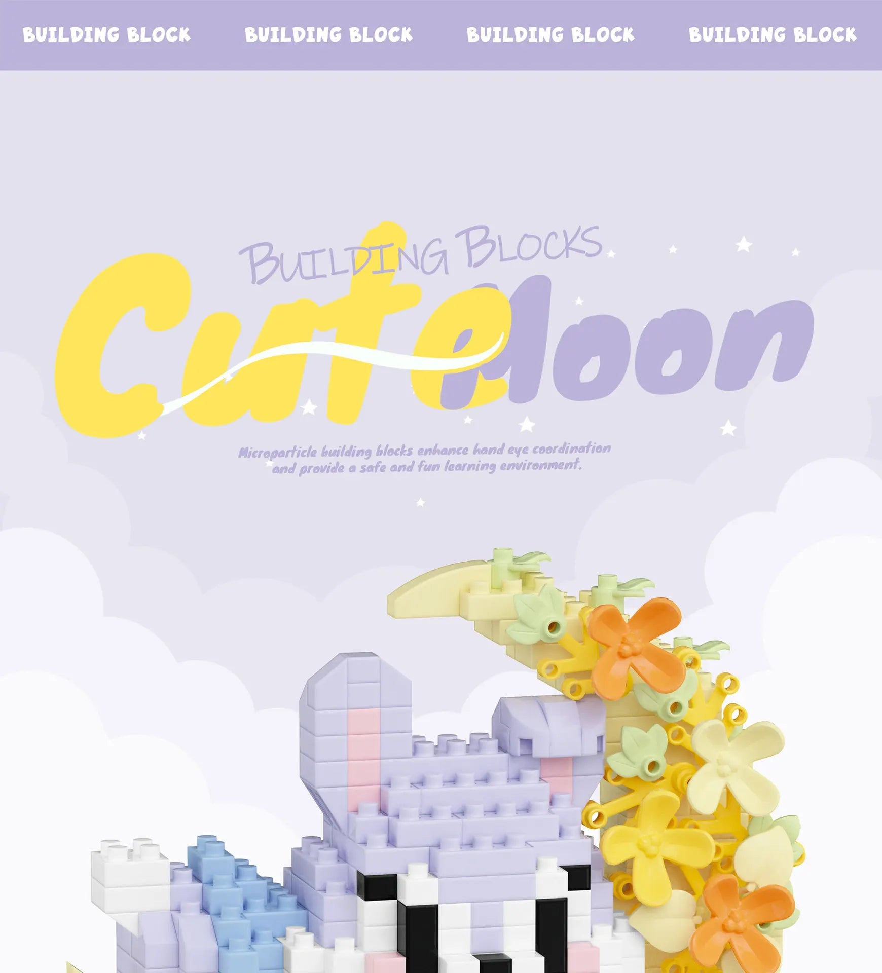 Mini Animal Building Block Models – Dog, Cat, Panda, Raccoon