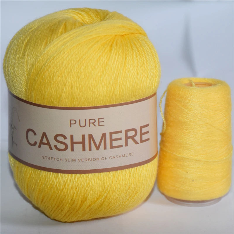 5pcs Pure Mongolian Cashmere Yarn – 3-Ply Worsted Hand Knitting Thread