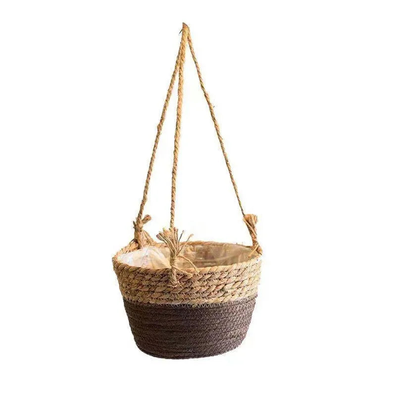 Jute Rope Macrame Hanging Planter Basket