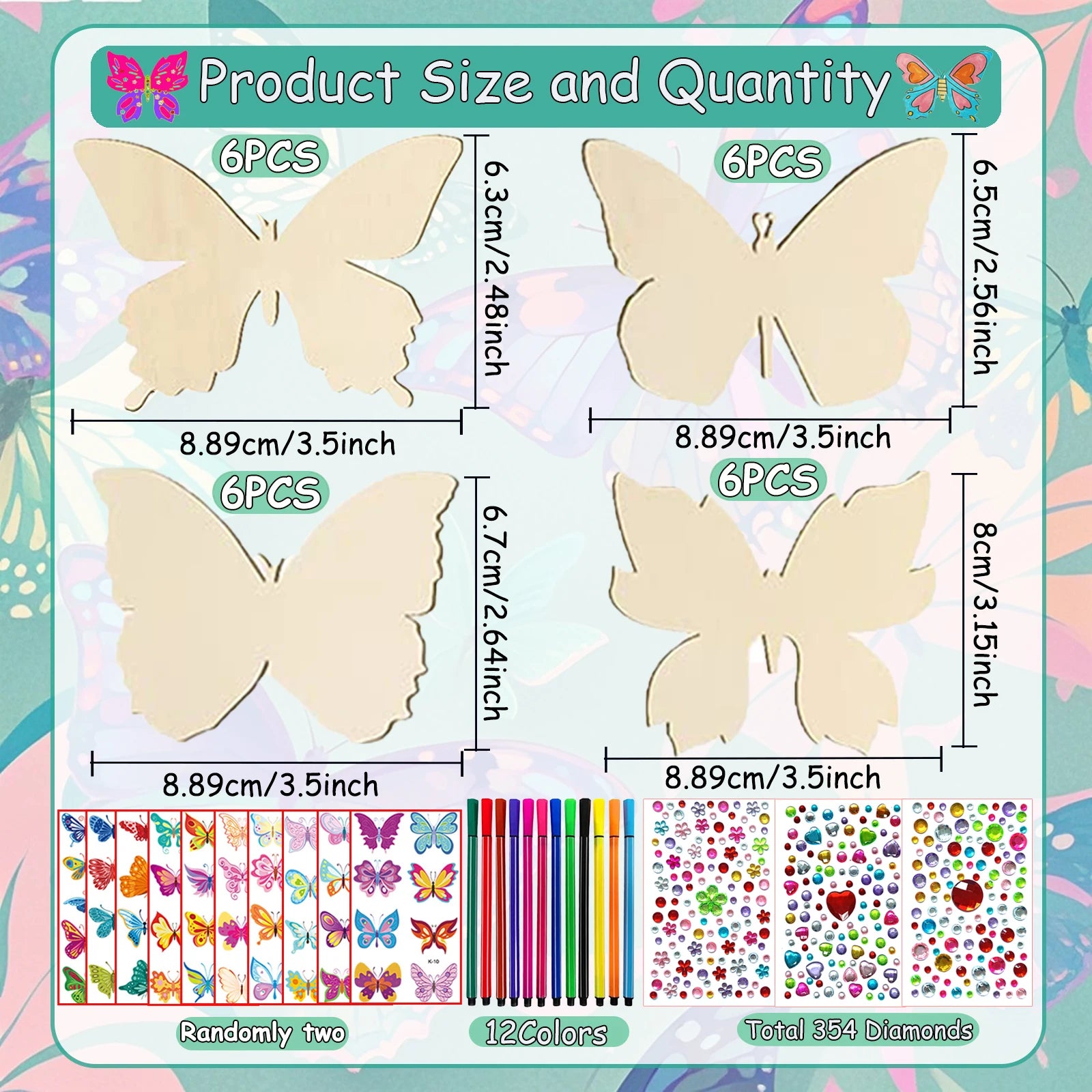 354 Butterfly DIY Craft Decoration Set