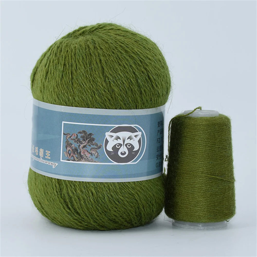 5 Pcs Cashmere Mink Fur Yarn for Hand Knitting  Long Plush Wool Crochet Knitting Yarn for Fall Winter Luxury Needlework Diy Knit