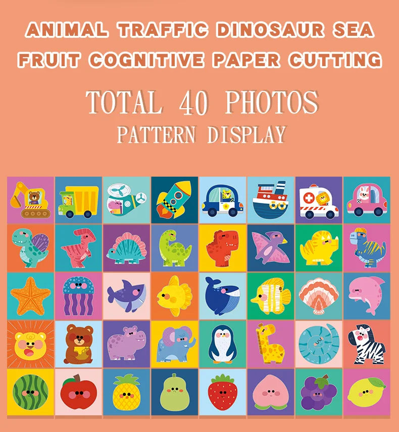 Kids Animal Origami Paper Cutting Book