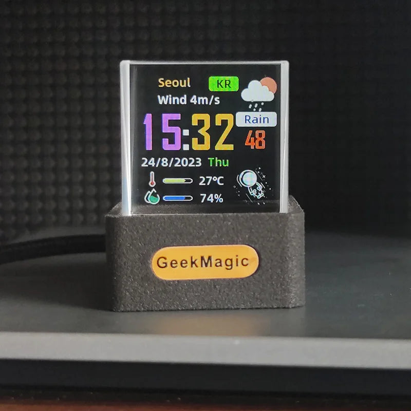 Geek Magic GIFTV Holographic Weather Clock with Image Album