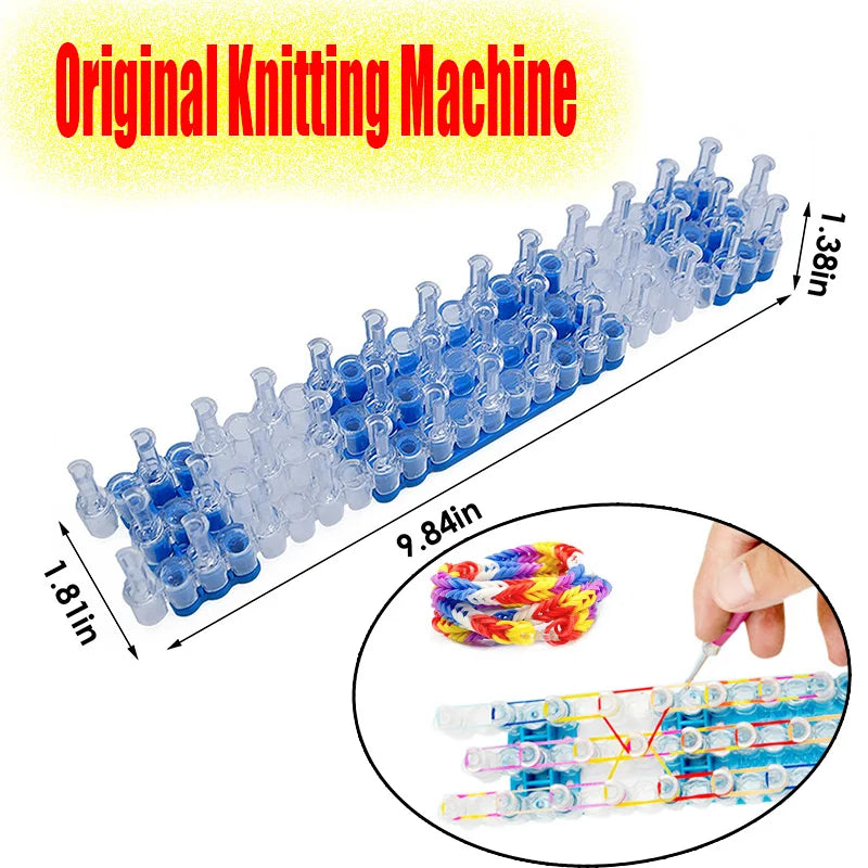 DIY Loom Rubber Bands Bracelet Making Kit – Woven Lacing Craft Toy Gift