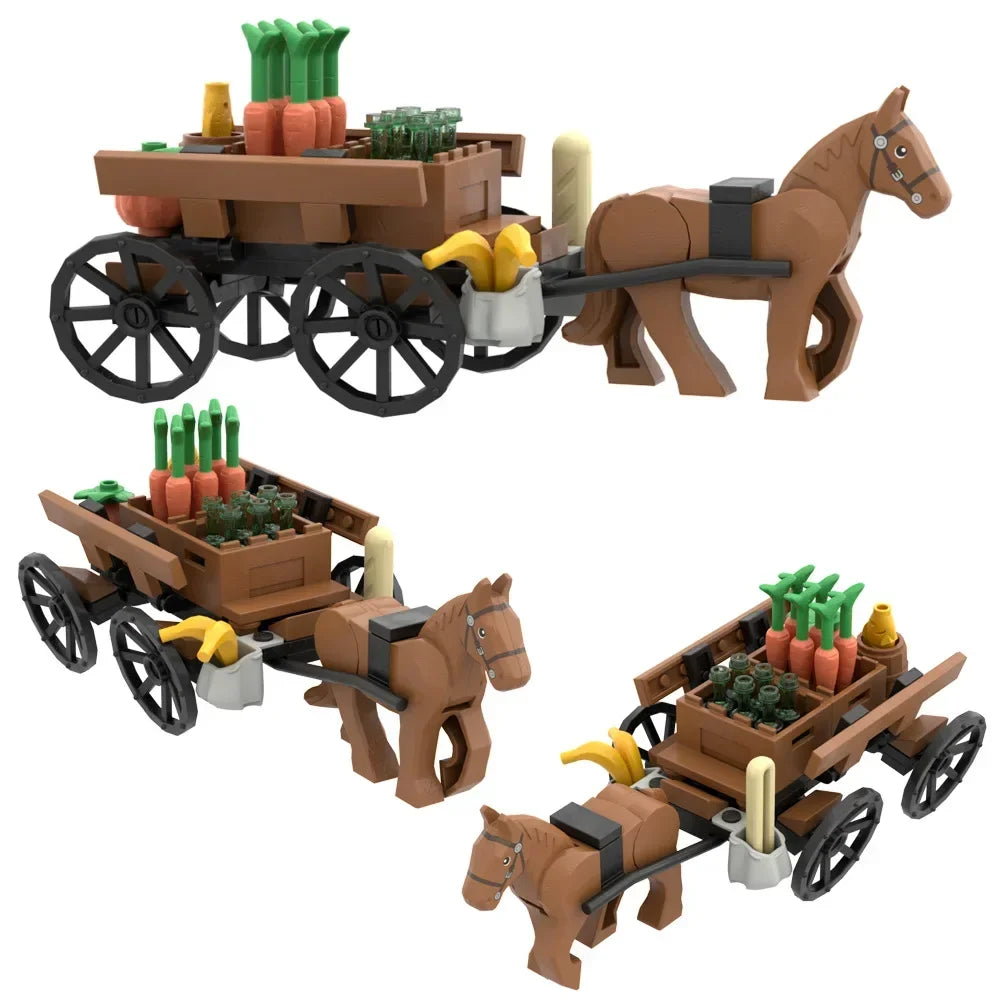 MOC Medieval Carriage & Military Weapons Set