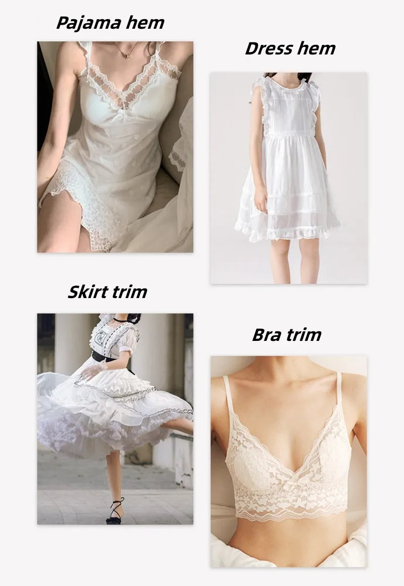 12-Color Reflective Ruffled Lace Fabric for DIY Crafts