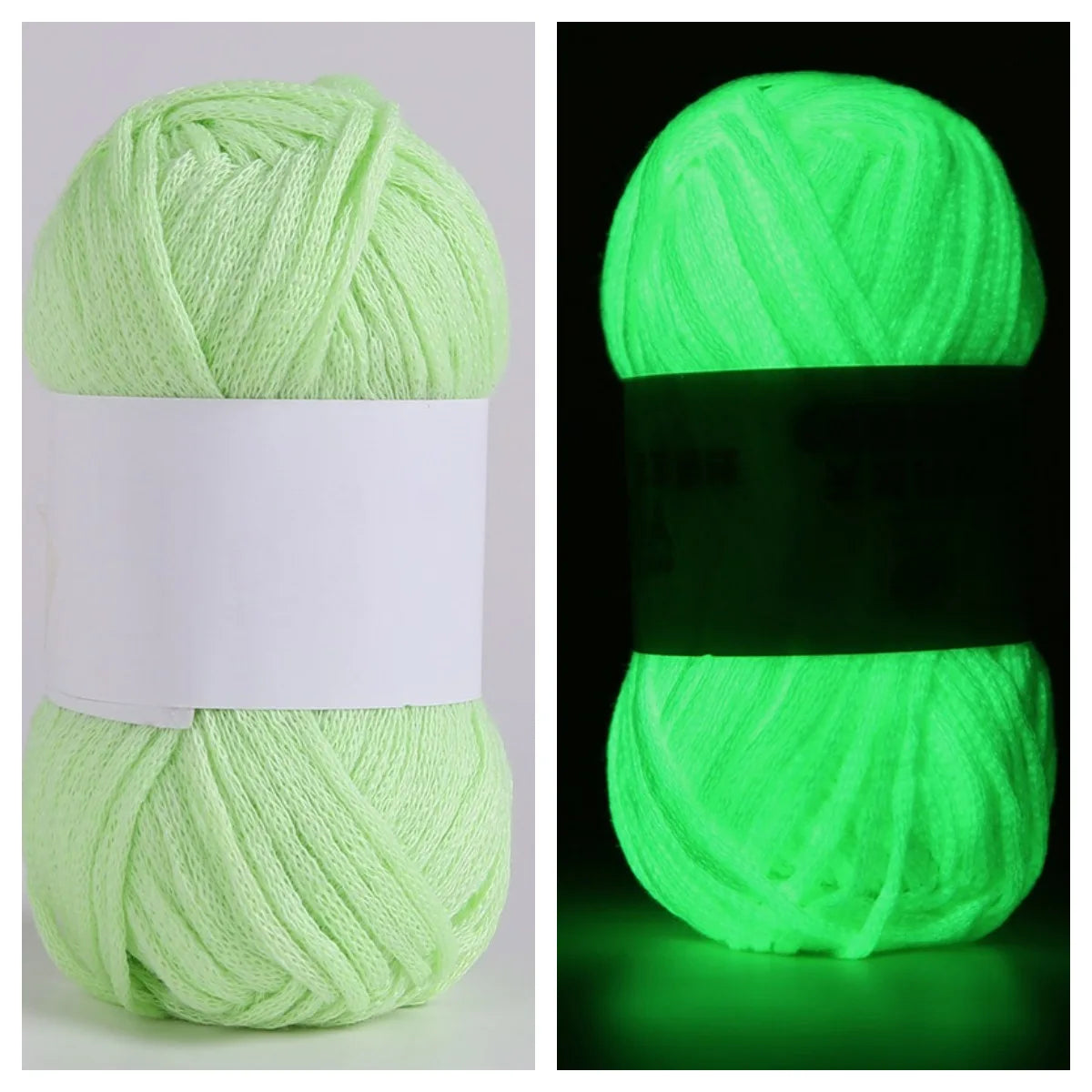 50g Glow-in-the-Dark Yarn – Luminous Wool for DIY Knitting & Crochet