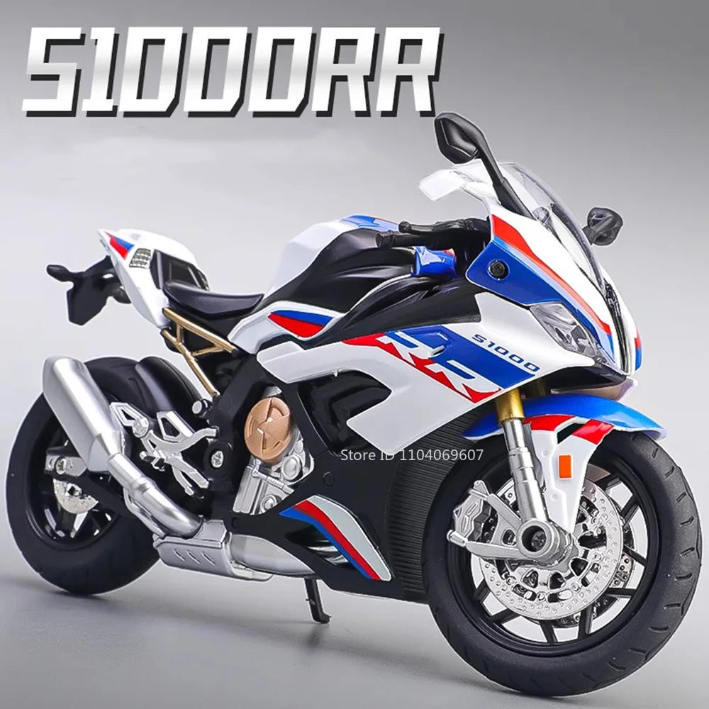 1:12 Diecast Motorcycle Model – S1000RR & Ninja H2R Toy with Sound & Light