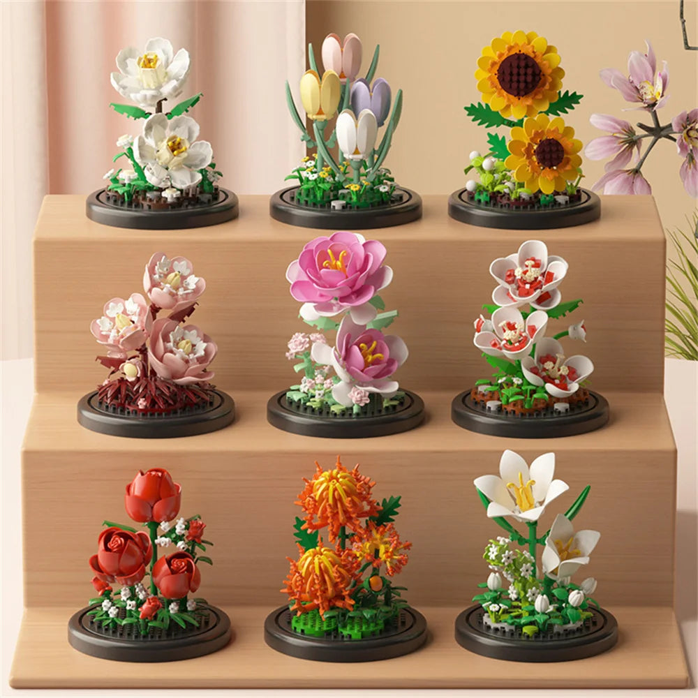Eternal Flower Bonsai Micro Building Blocks Model