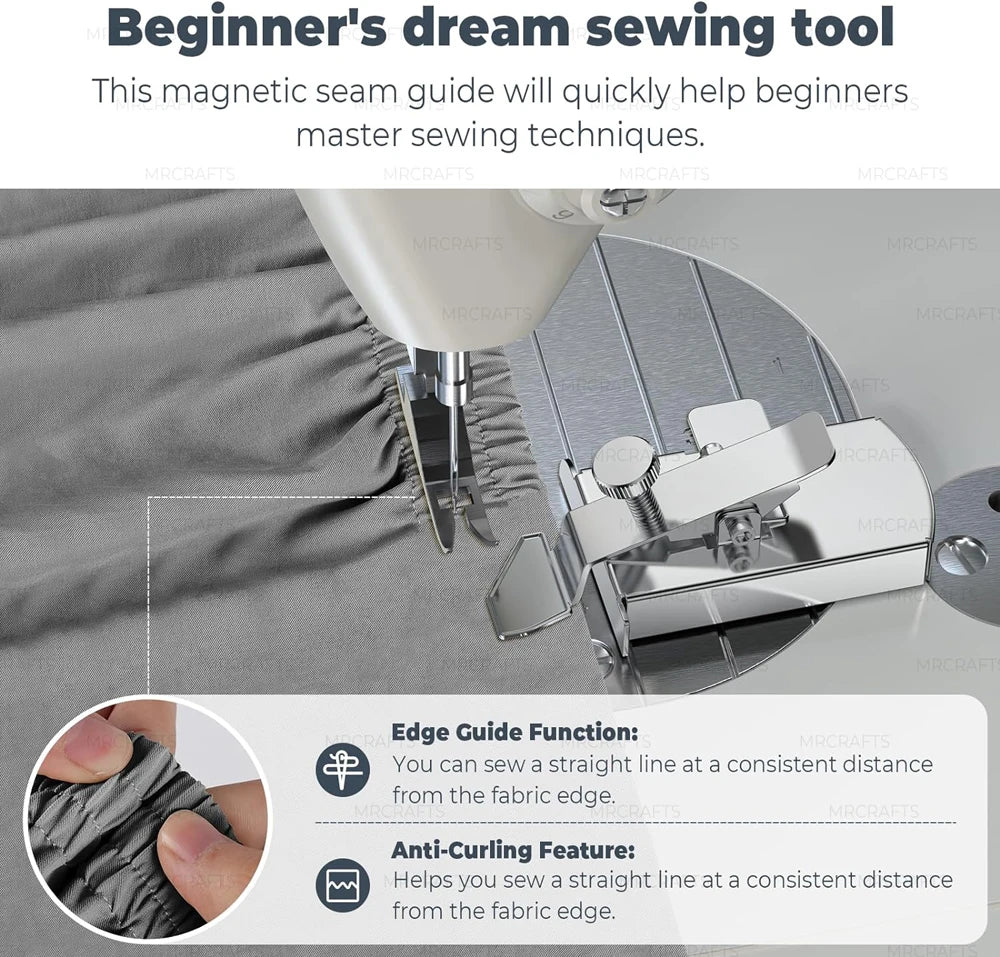 Magnetic Sewing Machine Seam Guide Ruler Attachment