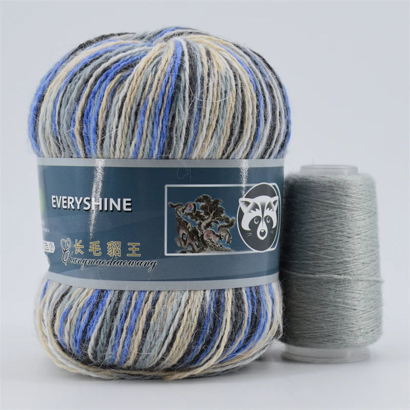 5 Pcs Cashmere Mink Fur Yarn for Hand Knitting  Long Plush Wool Crochet Knitting Yarn for Fall Winter Luxury Needlework Diy Knit