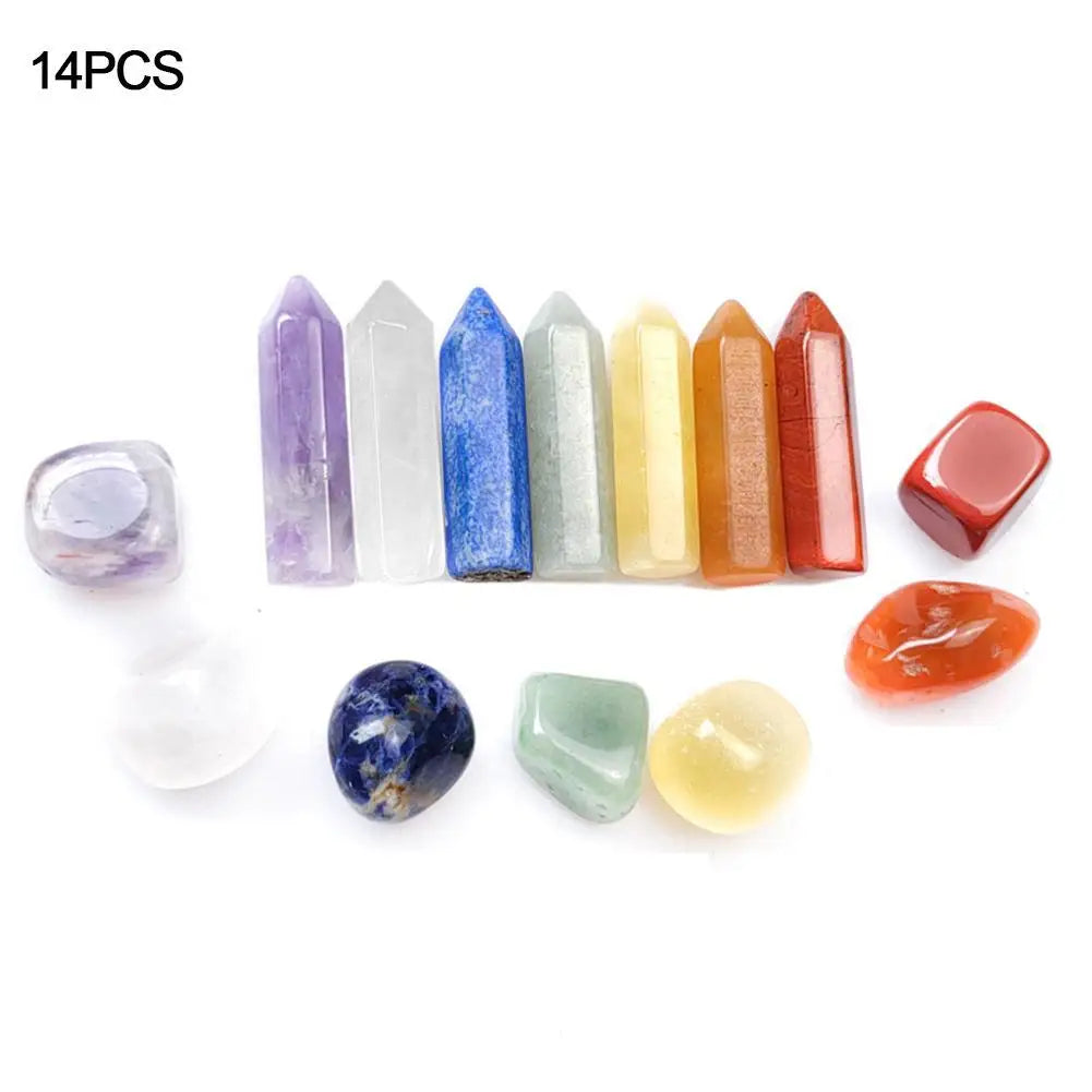 Chakra Crystal Healing Stones Gift Set – Natural Quartz Mineral Home Decor